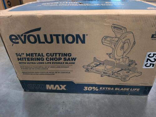 Evolution 14 inch metal cutting miring chopsaw