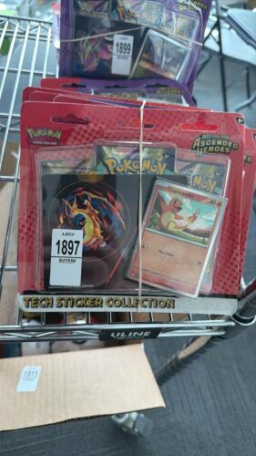4-pokemon mega evolution ascended Heroes tech sticker collection