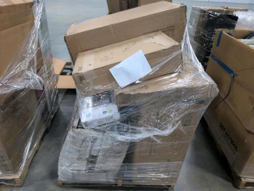 Coleman swimming pool, Flooring, miscellaneous furniture, three tier wire cart, and more