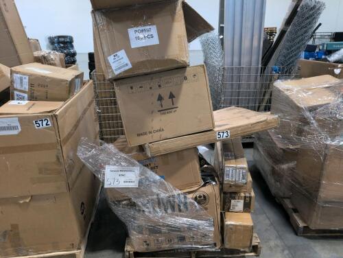 Furniture, smart cat litter box, blinds, ARCUS front bumper winch plate rugged Ridge 11549.02, box of deep Eddie espresso hats, and more