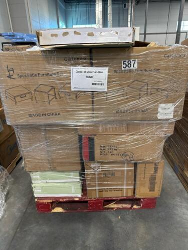 Closetmaid multiple units, patio furniture, memory foam mattress, egg chair, LG TV, & More