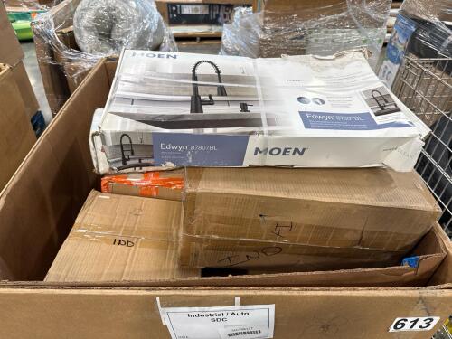 Adjustable knee kicker, pro twist screws, industrial/automotive, rock armor hurricane storm series rim, Moen EDWYN faucet, & More