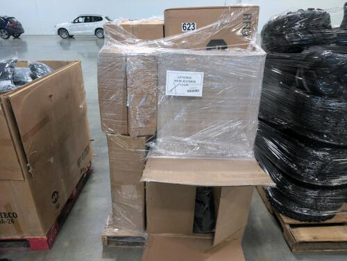 Hyper tough, glad garbage, food container, felt Christmas tree, tractor seat, and more