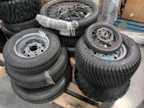 10 tires with rims