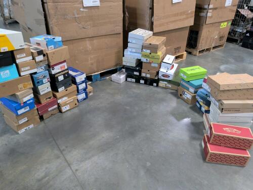 shoes: 84 pairs: Amber Jack, Aldo, Sorel, Birkenstock, vionic, Aldo, SA ucony, Steve Madden, bear paw, OBOz, Hunter, Vans, and more