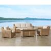 BRECK collection four piece seating set with fire pit - 2