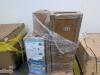Table, swimming pool, pole protector, chairs, black electric fireplace