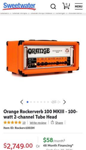 Orange rockerverb 100 MK III