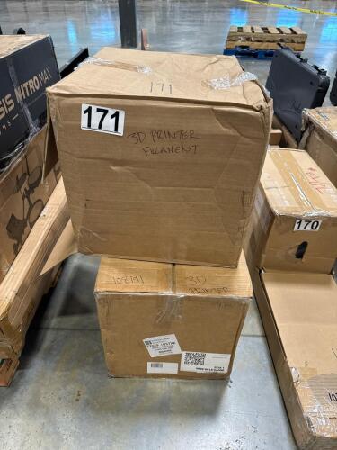 Two boxes of 3D print filament