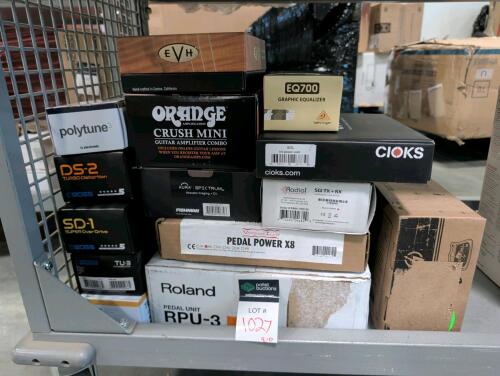AV equipment and pedals, eq700, orange crush mini, polyun, sd1, roland, and more
