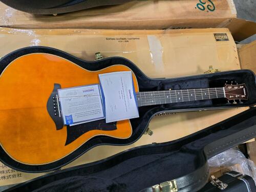 Yamaha AC 5R are concert cutaway acoustic electric guitar, vintage natural