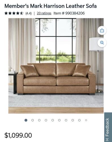 Harrison collection leather sofa