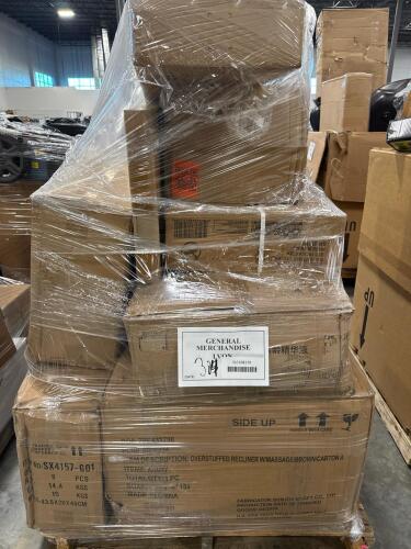 Over stuffed recliner piece, paper food containers, luncheon napkins, Lefler & More