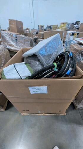 Road bike tires, cushions, balls, furniture piece, and more