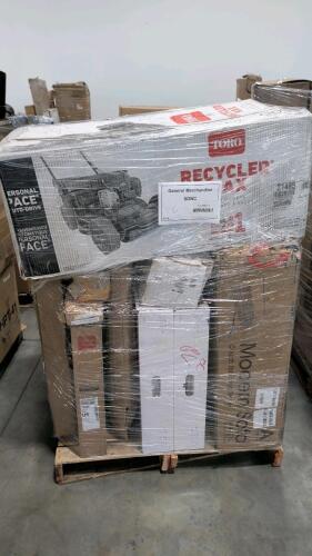 Two Dell S275QS monitors, Toro recycler max lawnmower, 43 inch LG TV, sofa piece, VISHAY material,