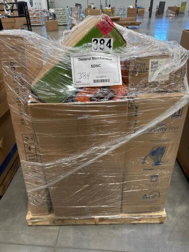 funsicle activity pool, three-time trolley jack, aqua sure item, iworx item, and more