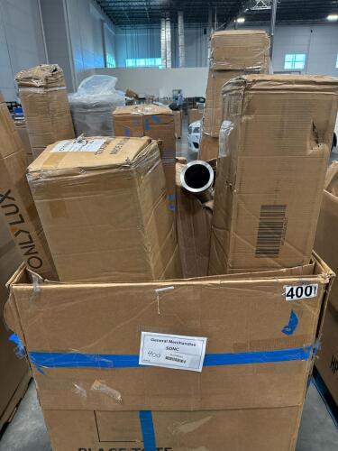 rolled mattresses, muffler, crown shades, 12x12 canopy, and more
