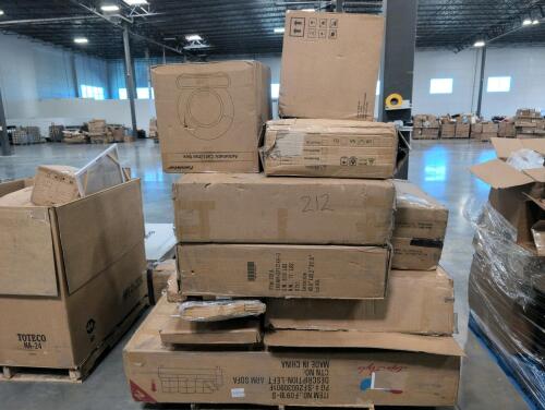 Sofa, misc furniture, automatic cat litter , left arm sofa, and more