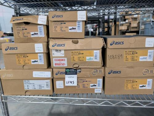 eight pairs of asics