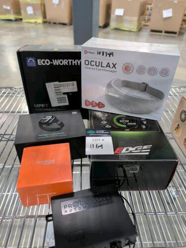 red light therapy, heated eye massage, another items