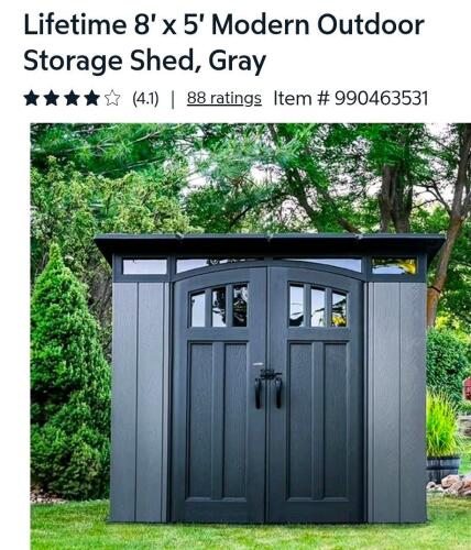 lifetime outdoor shed model 605282