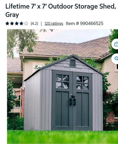 lifetime outdoor shed model 60512