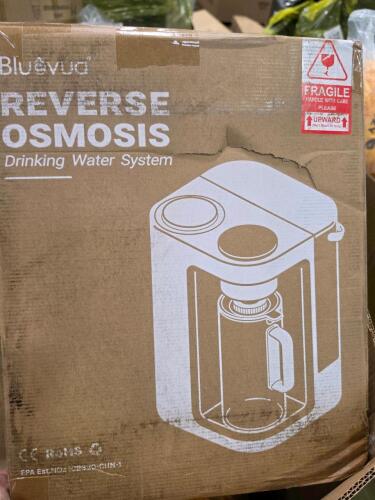 Funny fuzzy dog beds, reverse osmosis, buzz Lightyear bucket, water containers, and