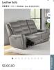 Cooper collection power reclining sofa, Gray - 2