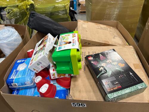 AirTouch F2 cushion, undergarments, deck boxes, DUPLO Legos, flower Legos, gravity Maze, and more