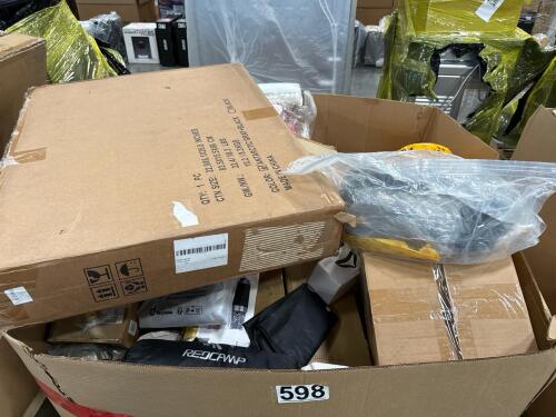 Red camp, exam gloves for dog beds, water container & More