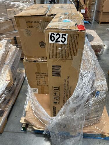 Media panel, counter stool, chair,