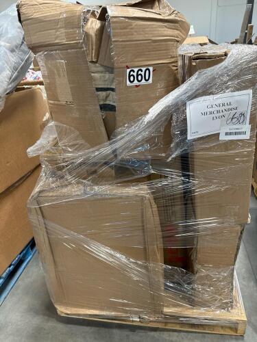 Miscellaneous furniture, lids, fitness equipment, rug, wood pieces, & More