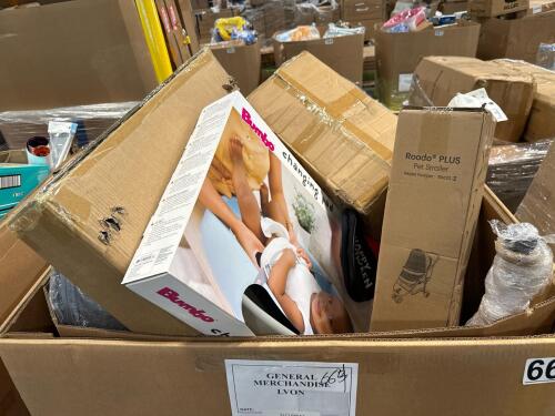 Pet stroller, knife set, BUMBO changing pad, painting set, glass bottle box, cat house, bubble wrap, & More