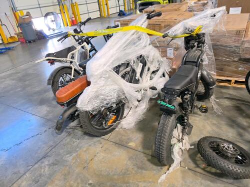 5 E bikes, used condition unknown not tested