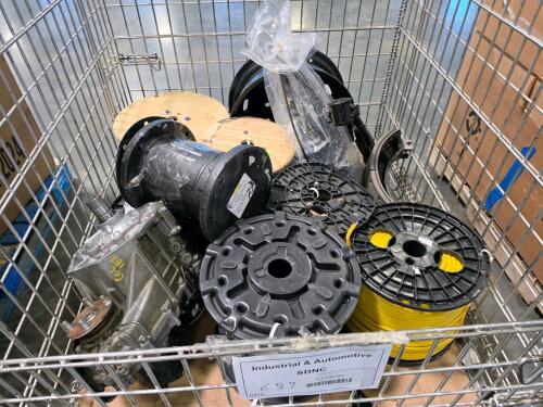 Industrial/automotive, rim, carpark, large roll of ROMEX, cable, & More