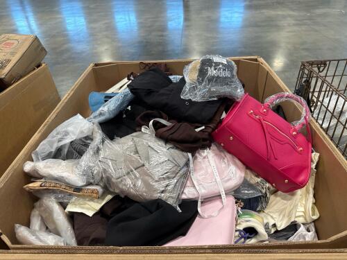 clothing, aritzia, Hayes underwear, merciert, other t-shirts, Brooks shoes not in box, Adidas backpack, summer wear, top shop, pink purse, Miller lite pad, school and crossbones hats, celebrity pink denim, and more