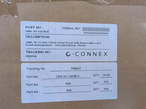c-connex cmd, 3u 12 slot patch panel fix with removable lid and front management
