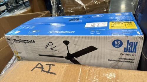 Westinghouse 56" Jax ceiling fan, tires, hp printer, dresser, and more