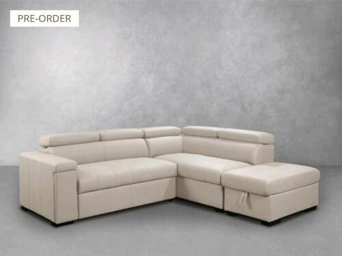 Miami fabric right facing loveseat, cream