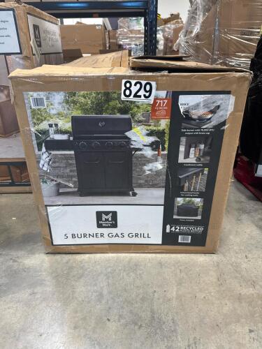 Five burner gas grill