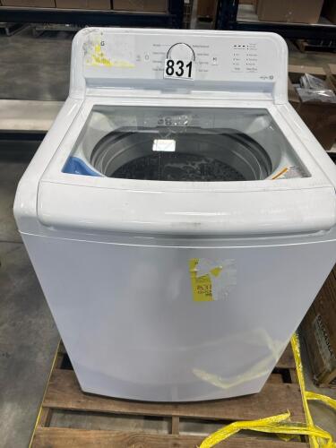 LG washer appears new but does have stickers
