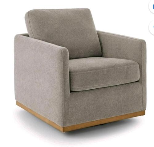 Modern classic fabric swivel chair, Dove