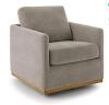 Modern classic fabric swivel chair, Dove