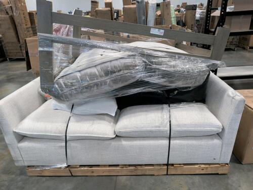 Lounge CHAISE is dirty, couch also dirty Customer return