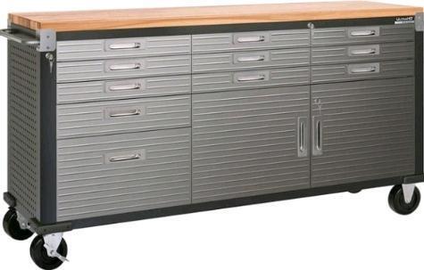 Seville Classics ultra HD rolling workbench 72 x 20, graphite