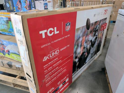 TCL 75 inch TV possible customer return used not tested