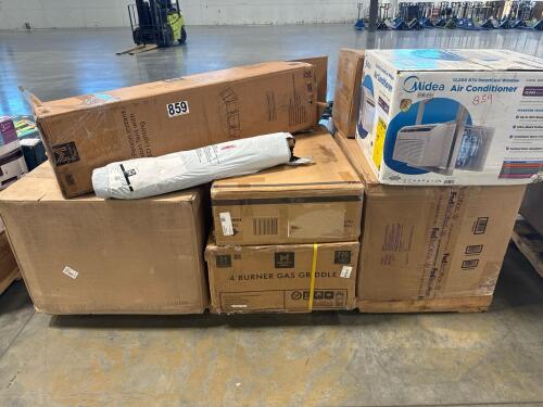 AC unit, 4 burner gas griddle, tent and more