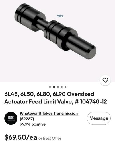 120 oversized actuator feed limit valves