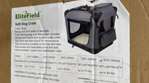 Miscellaneous furniture soft dog crate, chairs, 43 inch Samsung TV, & More
