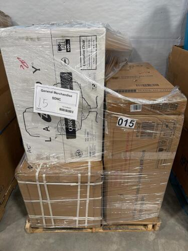 LAZBOY office chair, beverage refrigerator, miscellaneous furniture, & More